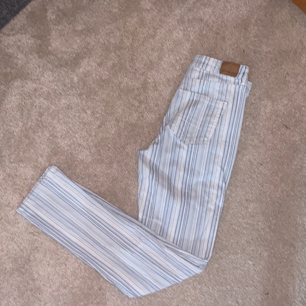 Striped mom jeans